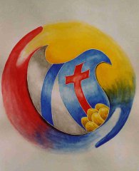 Grossansicht in neuem Fenster: Aquarell von Wolfgang Werner: Wappen von Geltendorf